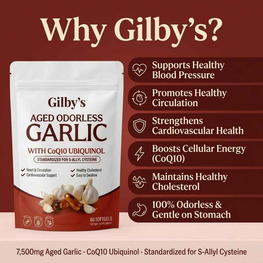 Gilby's Aged Odorless Garlic + CoQ10